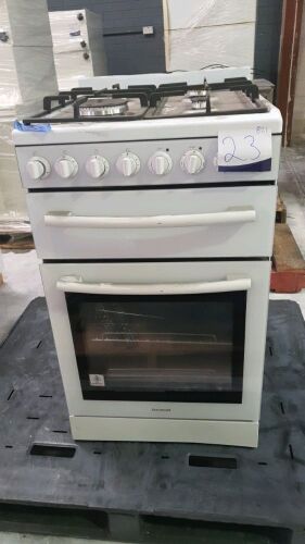 Euromaid Freestanding Electric Oven with Gas Cooktop Model No.F54GW White