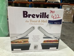 Breville The Toast & Melt 2 Slice Sandwich Press BSG520BSS - 2