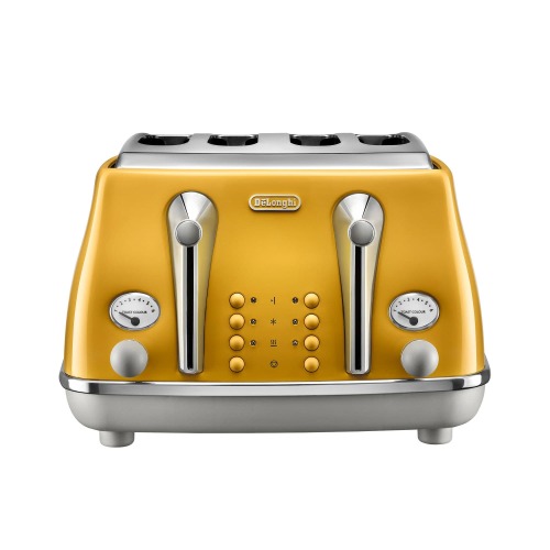 DeLonghi Icona Capitals 4 Slice Toaster Yellow CT0C4003Y