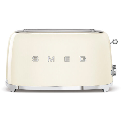Smeg 50's Retro Style Longslot 4 Slice Toaster - Cream TSF02CRAU