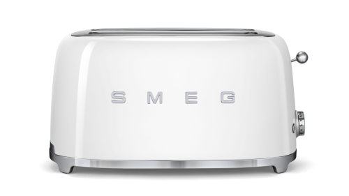 Smeg 50's Retro Style Longslot 4 Slice Toaster - White TSF02WHAU
