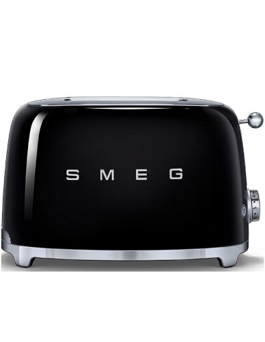Smeg 50's Retro Style 2 Slice Toaster - Black TSF01BLAU