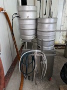 Mobile Keg Bench With Magnetic Drive Pumps, 2 Kegs & Stainless Steel Tub - 3
