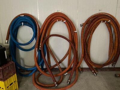 Quantity of 6 x Hoses with Stainless Steel Fittings