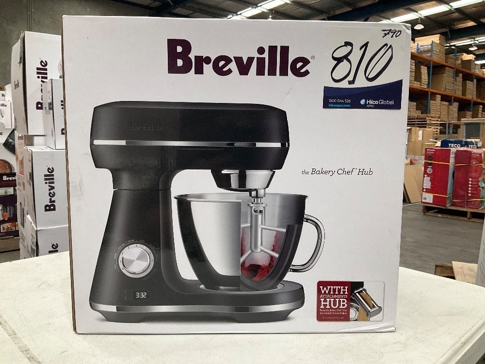 Breville LEM750BTR The Bakery Chef Hub Stand Mixer - Black Truffle - RRP  $499.00