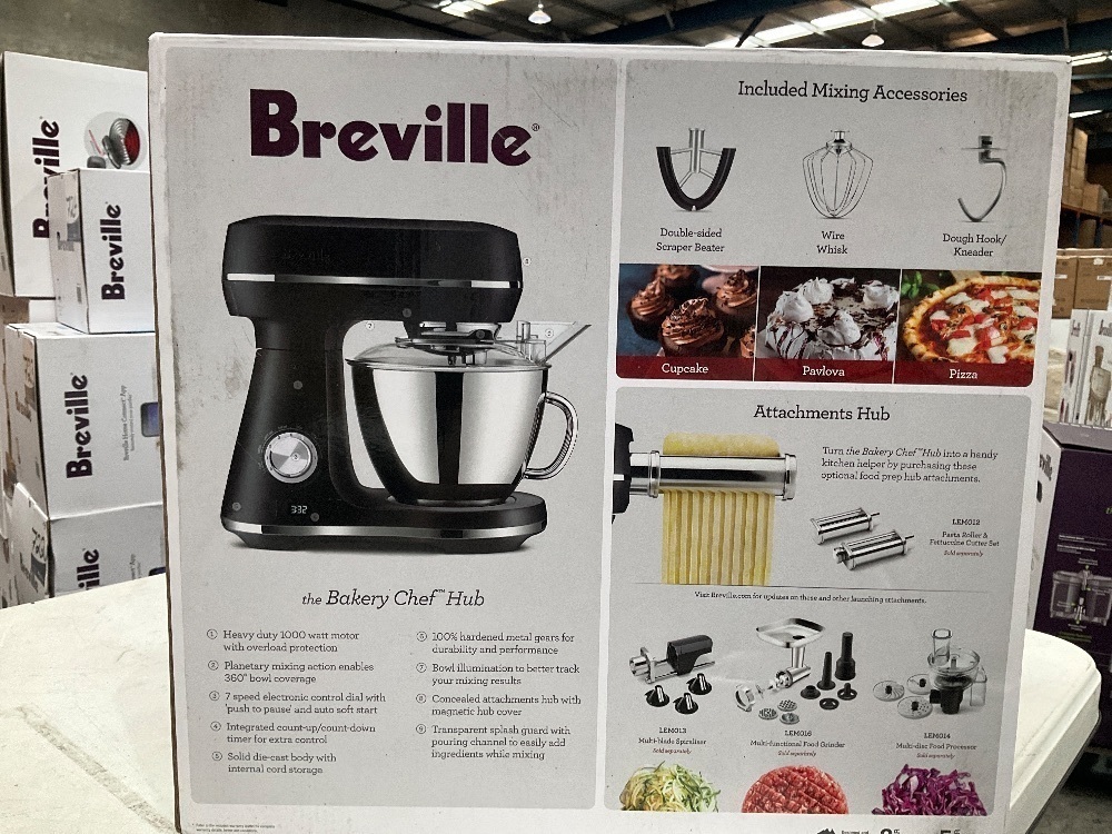 Breville the Bakery Chef Hub Stand Mixer - Black Truffle LEM750BTR2JAN1