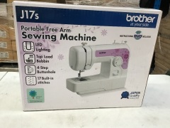 Brother J17s Portable Free Arm Sewing Machine - 2