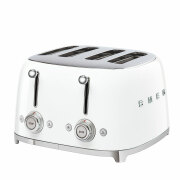 Smeg 50's Retro Style 4 Slot Wide Toaster - White TSF03WHAU