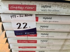 Quantity of Godfrey Hirst Hybrid Flooring, Size: 1830mm x 152mm x 6.5mm Master Code: 462638-H1/63776-HF Colour No: 555 Total approx SQM: 40.08 - 3