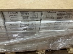 Quantity of Bravo Flooring, Size: 1815mm x 195mm x 12mm Product Code: B0309180 01 Colour Code: Grey 918 Total approx SQM: 53 - 7