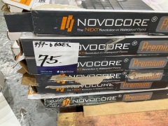 Quantity of Novocore Aust Premium Flooring, Size: 1218mm x 178mm x 6mm Product No: 30200600 05 Colour Code: Heartwood Oak CW060 Total approx SQM: 10.40 - 3