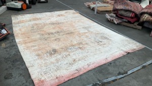 Abstract Hand Knotted Rug - Rust -3.54 x 2.48 m - 3