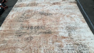 Abstract Hand Knotted Rug - Rust -3.54 x 2.48 m - 4