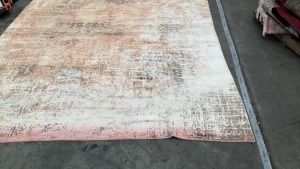 Abstract Hand Knotted Rug - Rust -3.54 x 2.48 m - 5