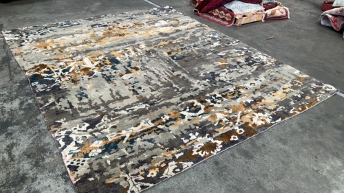 Hand Knotted Abstract Rug - Multi-Colour -3 x 2.48 m