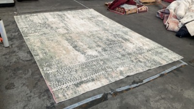 Abstract Hand Knotted Rug - Grey -3.5 x 2.5 m