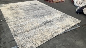 Abstract Hand Knotted Rug - Metallic -3.55 x 2.5 m - 5