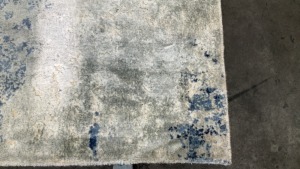 Abstract Hand Knotted Rug - Silver -3.49 x 2.52 m - 4