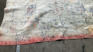 Hand Knotted Bamboo Silk Rug - Multi-Colour - 3.45 x 2.53 m - 2