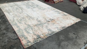 Abstract Hand Knotted Rug - Beige -3.51 x 2.51 m - 3