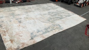Abstract Hand Knotted Rug - Beige -3.51 x 2.51 m - 4