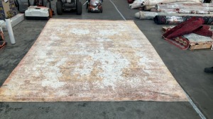 Abstract Hand Knotted Rug - Rust -3.5 x 2.5 m