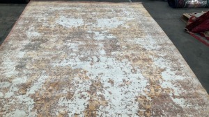 Abstract Hand Knotted Rug - Rust -3.5 x 2.5 m - 3