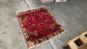 Collectible Qashquilie Rug - Red -0.72 x 0.64 m - 3