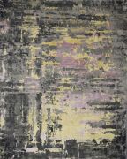 Abstract Designer Rug - Charcoal Grey -3 x 2.4 m