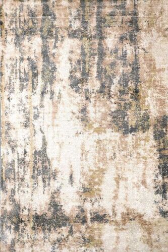 Abstract Hand Knotted Rug - Beige -3.51 x 2.51 m