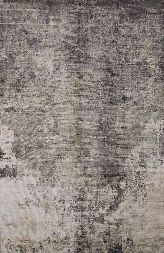 Abstract Hand Knotted Rug - Metallic -3.51 x 2.47 m