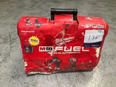 MILWAUKEE 18V Fuel 2 Piece 1 x 2.0AH/ 2 x 5.0AH Combo Kit M18FPP2A2502C (SKU..132616) - 2