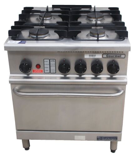GOLDSTEIN GAS 4 BURNER GOURMET STOVE WITH OVEN