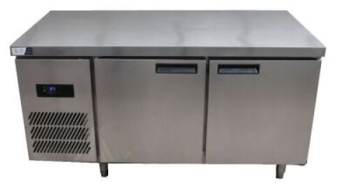 ***Reserve now Met***AIR COOLING UNDER BENCH 2 DOOR STAINLESS STEEL FRIDGE