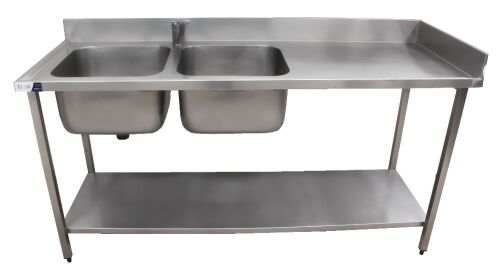 ***Reserve now Met***STAINLESS STEEL DOUBLE BOWL SINK