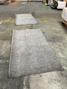 2 x Grey Carpet 2.1m x 1.15m - 2