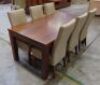 7 Piece Dining set with Beige chairs - Dims 1800W x 1000D x 770H mm