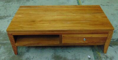 2 Drawer Timber coffee Table - Dims 1300W x 700D x 430H mm