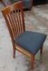 5 Piece Dining Setting with 1000x1000 Square Dining Table. Dims 1000W x 1000D x 770Hmm, Teak finish with Charcoal padded chairs - 2