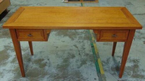 Riviera 2 Drawer Office Desk - Timber - Dims 1400W x 600D x 780H mm