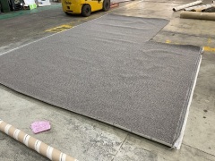 Pigeon Grey Carpet 3.7m x 5.5m (Missing 1.2m x 2.4m refer to photos) - 2