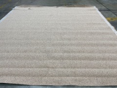 Peach Cream Colour Carpet 3.6m x 3.9m (Small Damage/Tear - Refer to photos) - 3