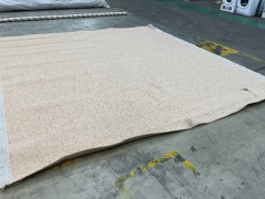 Peach Cream Colour Carpet 3.6m x 3.9m (Small Damage/Tear - Refer to photos) - 6