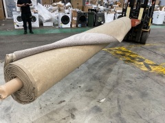 Roll of Carpet Unknown Length, width 3.66m - 4