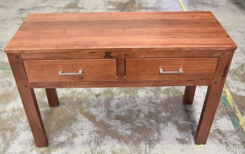 2 Drawer Timber console table - Dims 1140W x 450D x750Hmm