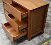 6 Drawer Timber Dresser - 1280W x 450D x 780H mm - 3