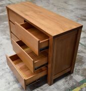 6 Drawer Timber Dresser - 1280W x 450D x 780H mm - 4