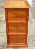 3 Drawer Timber Filing Cabinet - Dimensions 570W x 600D x 1070H mm