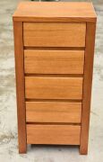 5 Drawer Timber Cabinet - Dimensions 510W x 420D x 1040Hmm