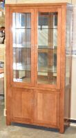 2 Door Timber Display Cabinet. Has 2 door storage at the bottom . Dimensions 1030W x 410D x 2000H mm.